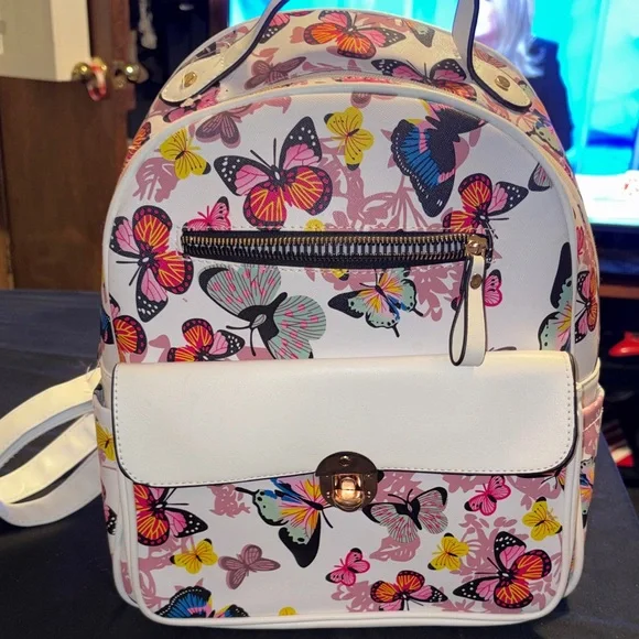 Butterfly Print Backpack - Picture 1 of 7